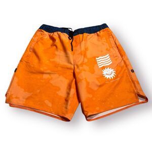 Stance Complex Shorts Mens Size Small Orange Workout Stretch‎ Beach